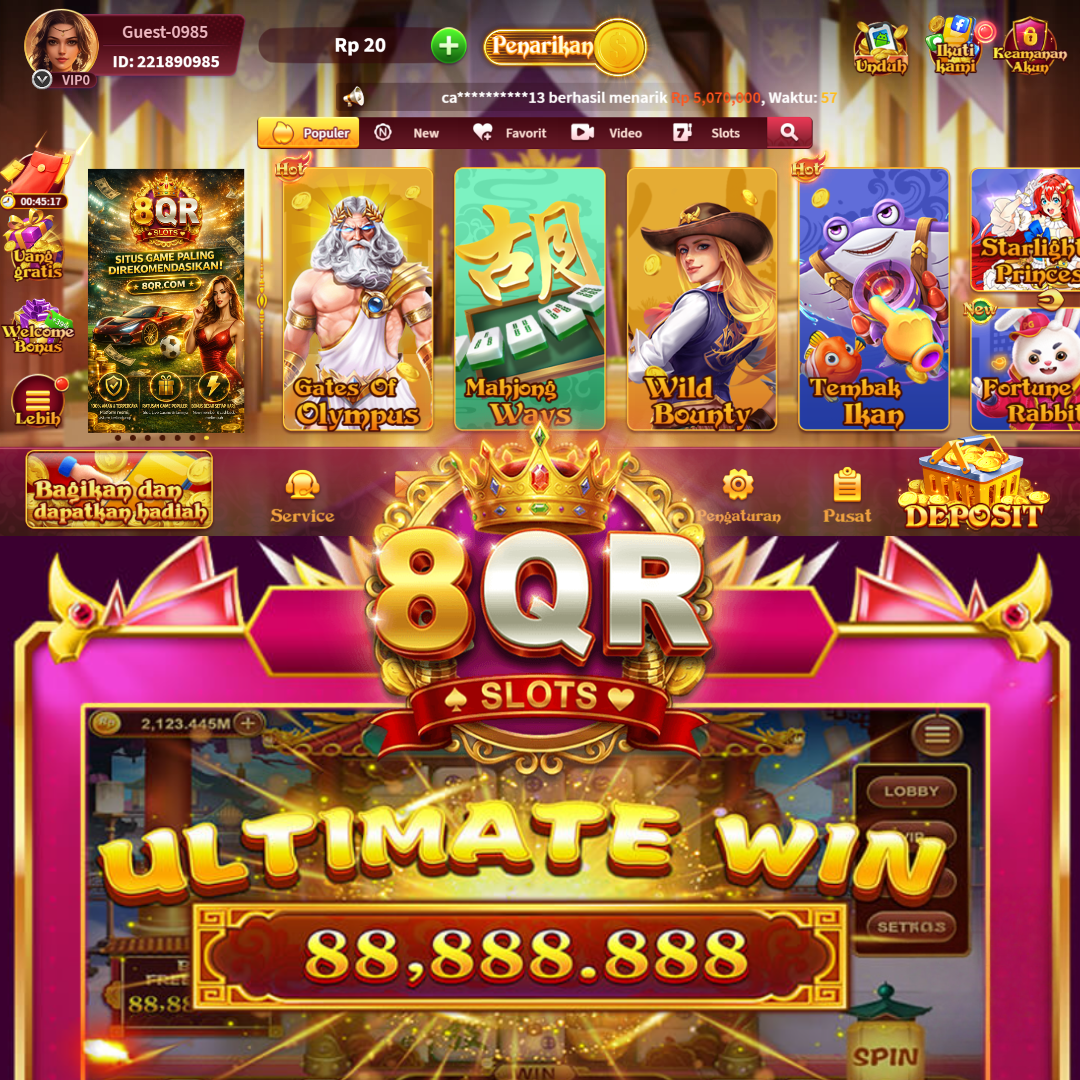 8QR - agen slot online terpercaya di Indonesia dengan slot gacor hari ini terbaik dari slot88 di tahun 2026 ini.